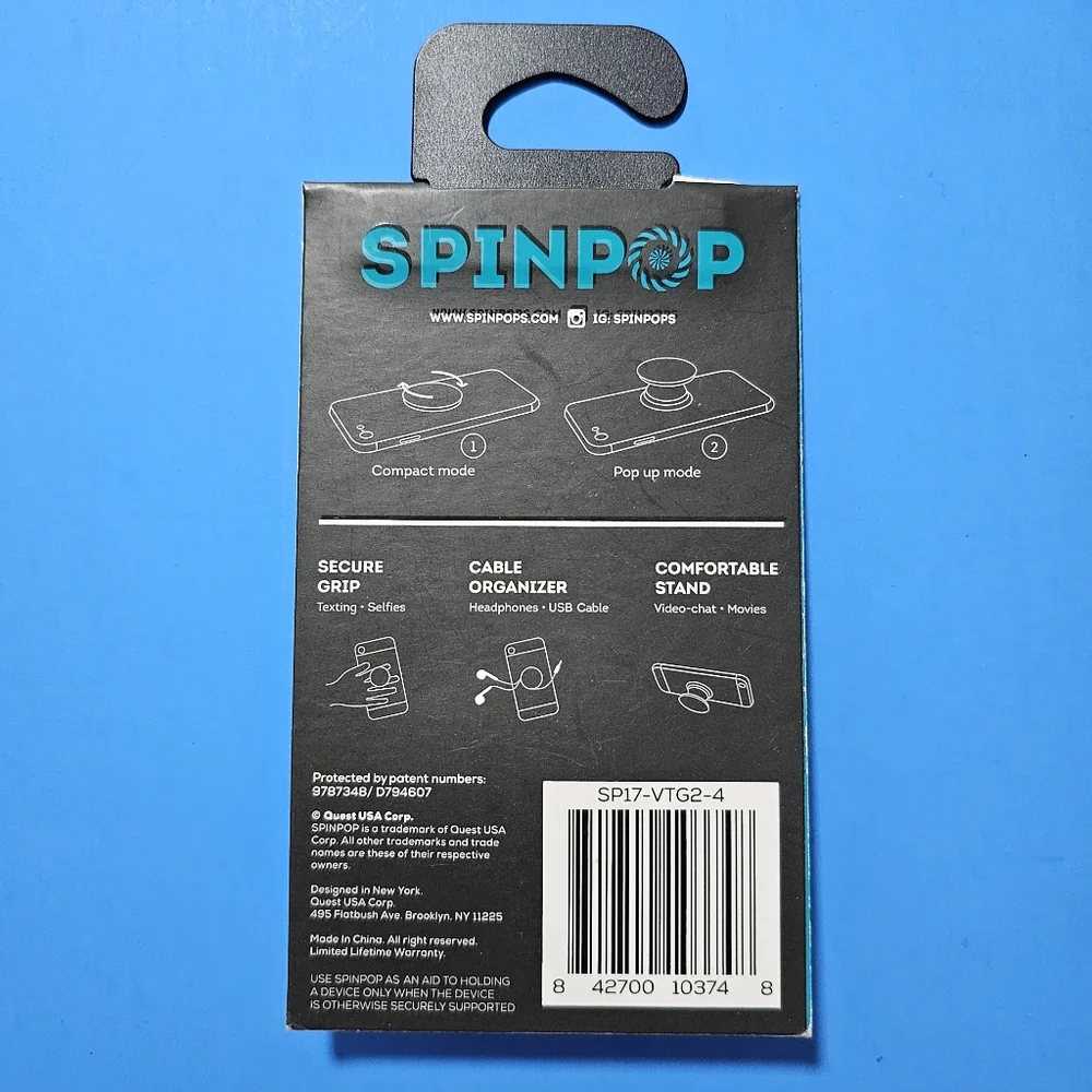 SpinPop: Pop-Up Phone Holder & Stand - NIGHT SKY
